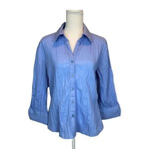 Apt. 9 blue button down blouse